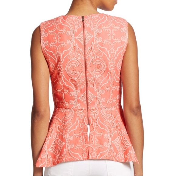EUC elegant BCBGMAXAZRIA coral top - Picture 4 of 8